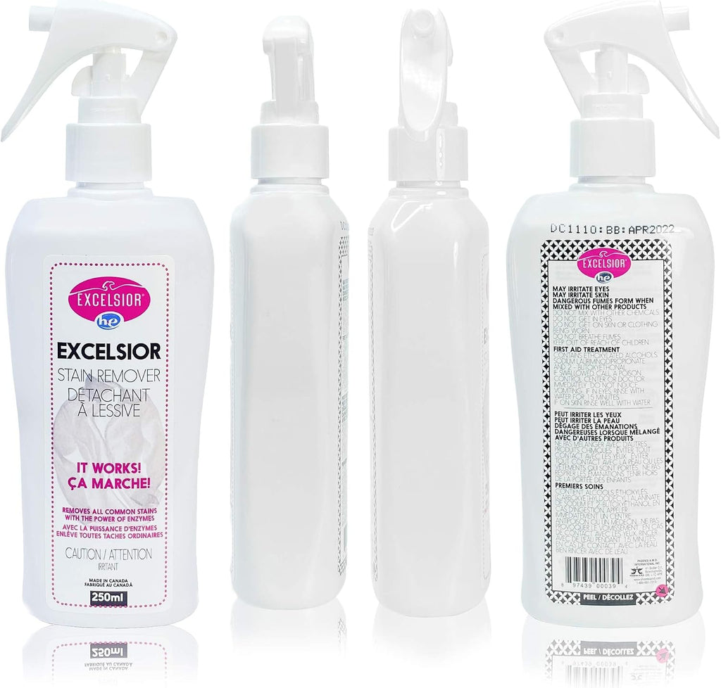 Excelsior HE Enzyme Laundry Stain Remover Spray, 250 mL, Color-Safe