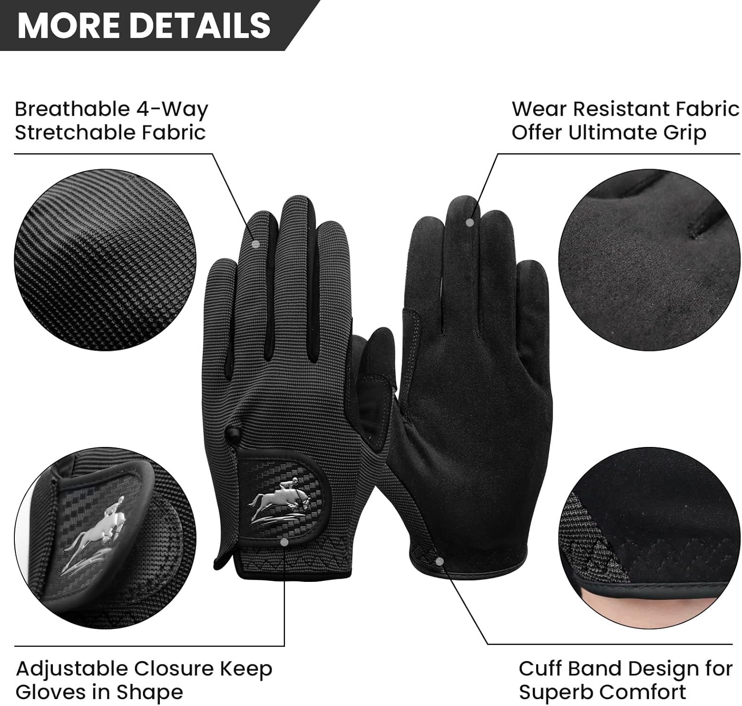 Horse Riding Gloves for Women or Kids