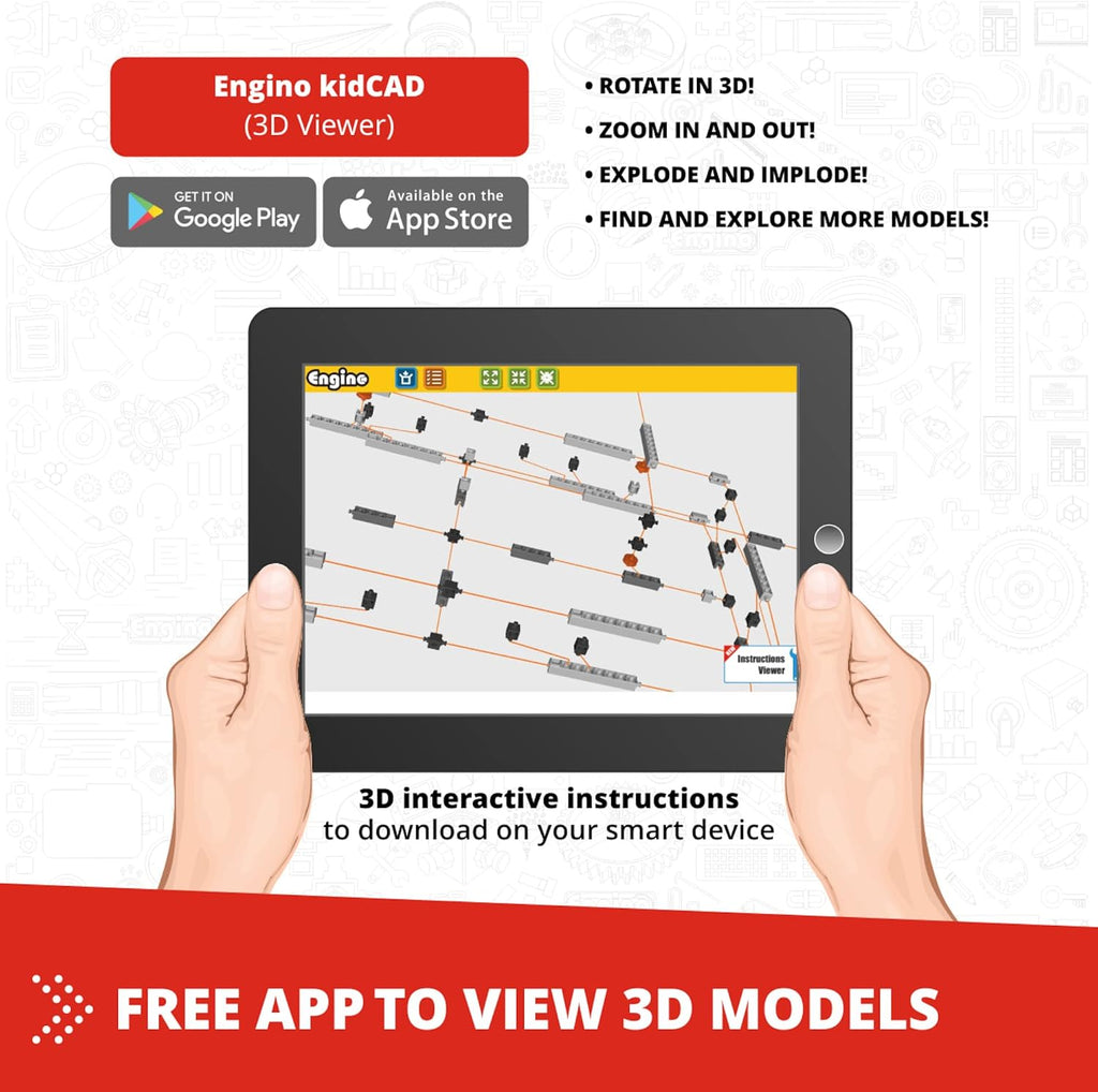 Inventor STEM Toys, 90 Motorized Models, Building Toys for Kids 7+, Engineering Kit, Stem Projects, Learning &