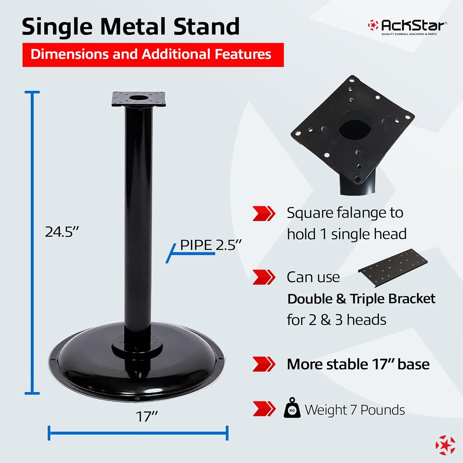 Single Metal Stand for Gumball Machine & Big Capsule Vending Machines.