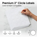 2" Sticker Labels for Laser & Inkjet, Spartan Industrial Template C004
