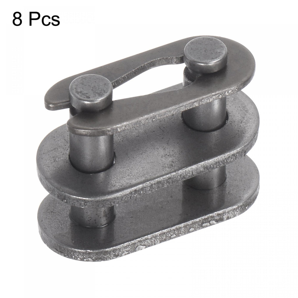 uxcell 8Pcs Chain Master Connector Link Roller, 3/8" Pitch Carbon Steel, Standard Connecting Split Links for 06B Chain
