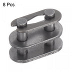 uxcell 8Pcs Chain Master Connector Link Roller, 3/8" Pitch Carbon Steel, Standard Connecting Split Links for 06B Chain