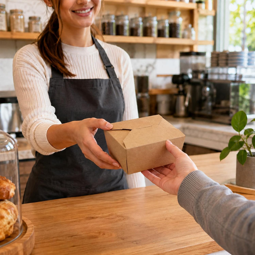 27oz Paper to Go Boxes for Food, 50 Pack Kraft Paper Take Out box