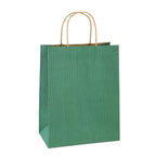 Medium Gift Bags with Handles 8x4.25x10.5 Inch Sage Green 25 Pack