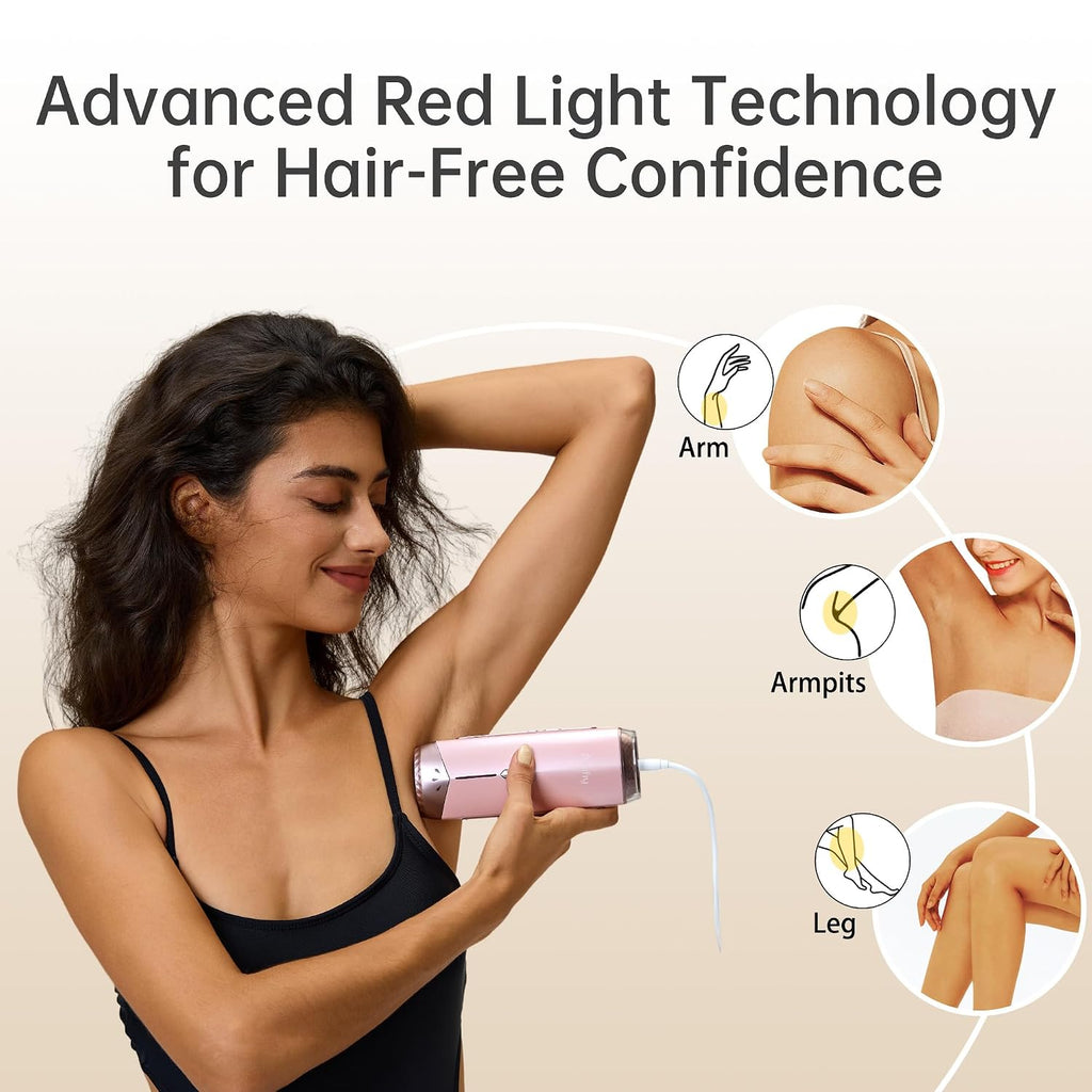 Ice Cooling IPL Home Use Hair Removal Device, Laser Hair Removal Machine Painless Epilator for Women Men, 3 Energy
