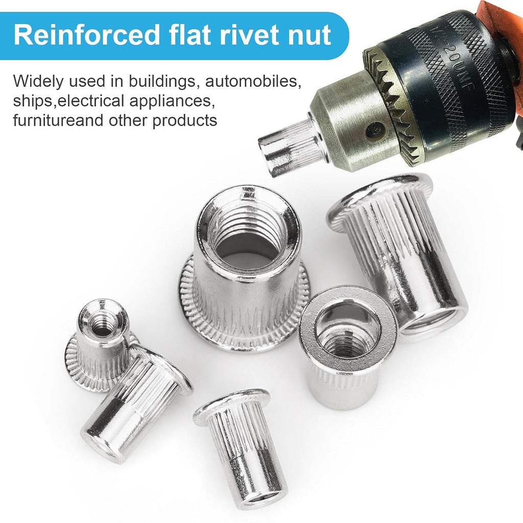 #6-32 UNC Rivet Nut, 100Pcs 304 Stainless Steel
