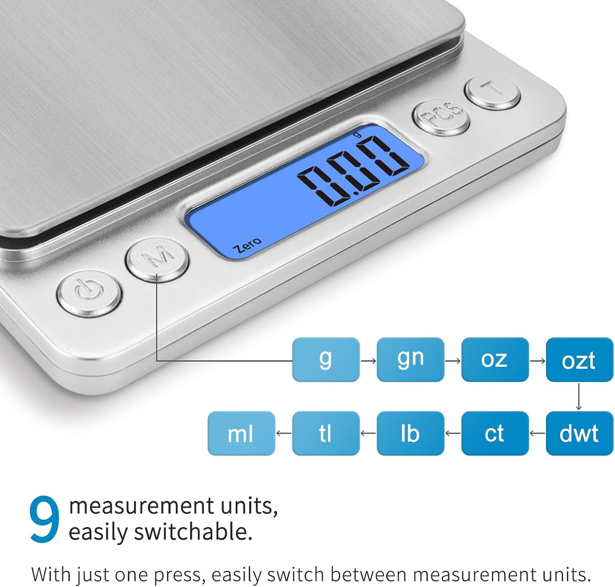 Digital Gram Scale 500g 0.01g Food Scale Kitchen High Precision