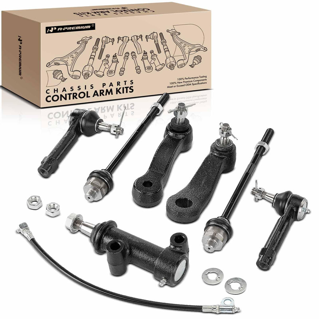 A-Premium 7Pcs Front Suspension Kit, Inner & Outer Tie Rod End