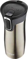 West Loop Stainless Steel Travel Mug with AUTOSEAL Lid, 16oz., Stainless Steel/Black