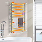 Heated Towel Rack, Towel Warmer with 10 Bar Flat Rack Large, Brushed Nickel | Wall Mounted, Smart LED Control Time &