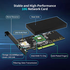 10Gb Base-T PCI-e Network Card, Intel X540-T1 Controller, NICGIGA 10Gbps Ethernet Adapter with 10Gbe RJ45 Port ， 10G NIC Card, Support Windows/Windows Server/Linux/Vmware/ESX