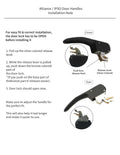 Black Wide Tip Door Handle Replacement for IPSO Washers