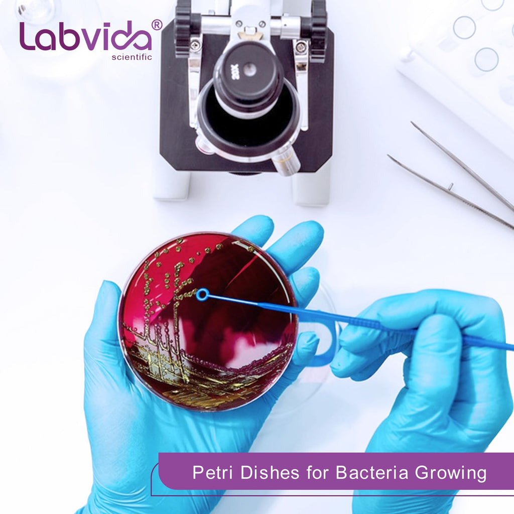 20pcs Plastic Petri Dishes 90x15mm, Inoculating Loops, LVAE002