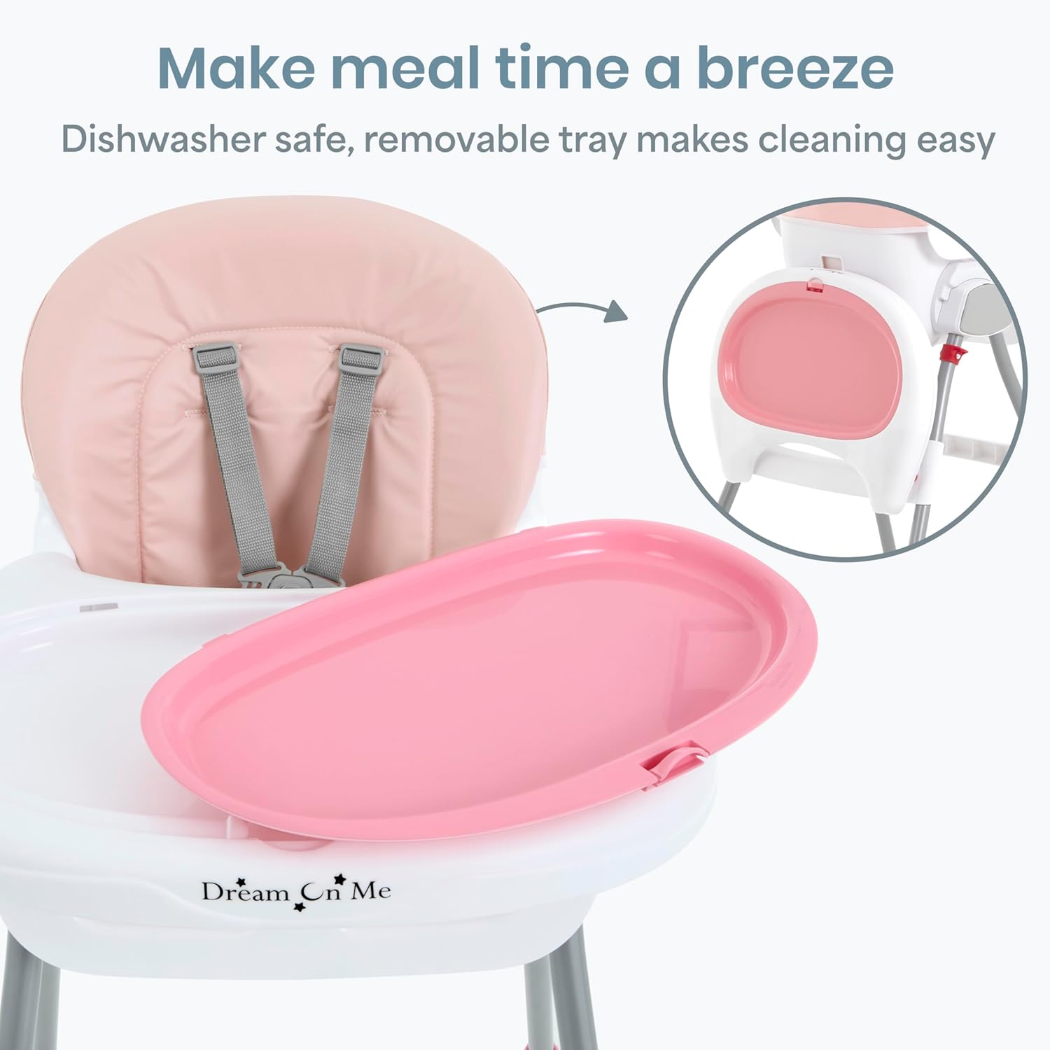 TableTalk 2-in-1 High Chair for Baby & Toddler – Convertible High Chair to Junior Chair, Removable Padded Seat, Dual