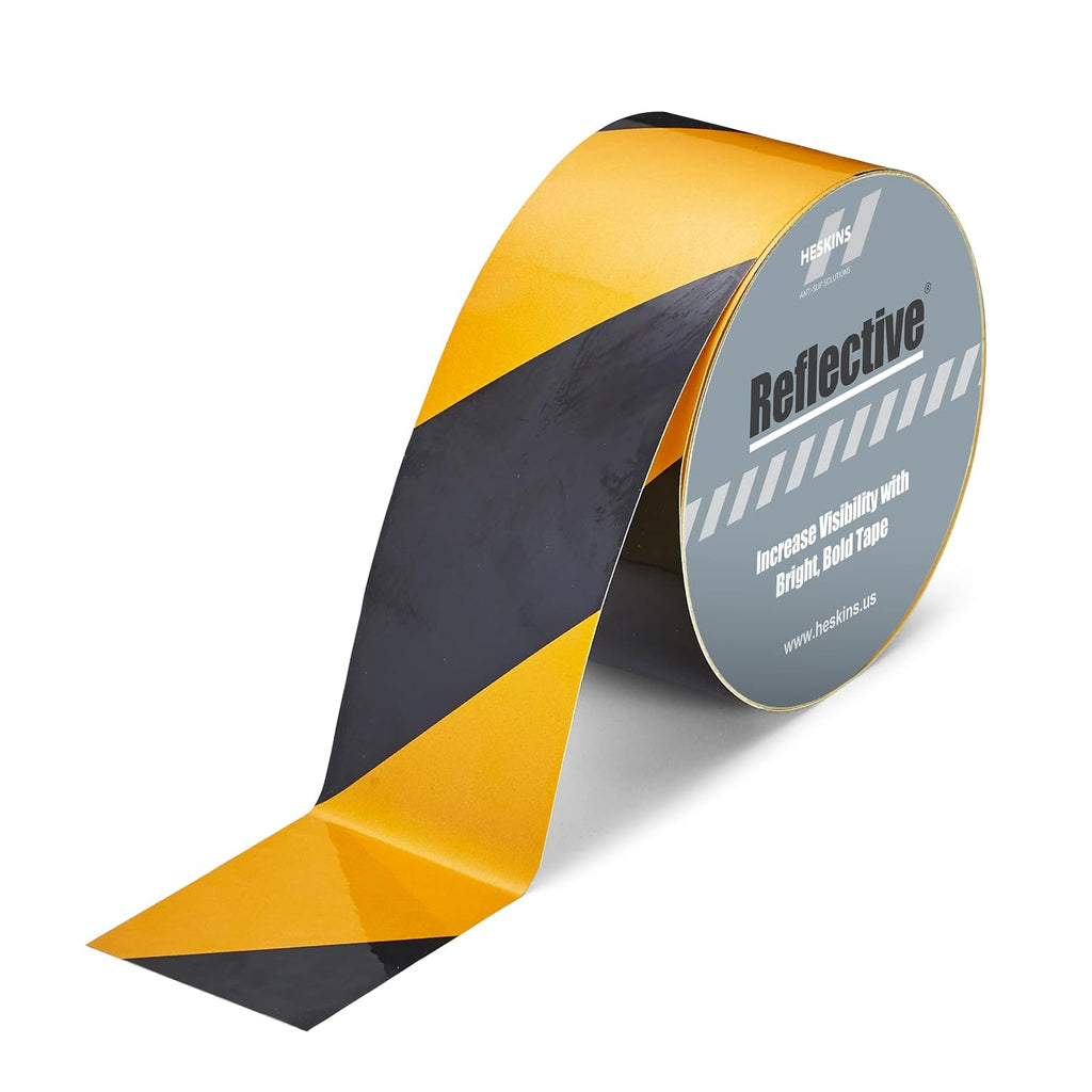 Reflective Tape Black/Yellow 2"x 10yds
