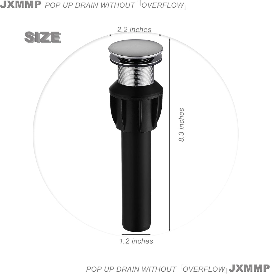 Vessel Sink Faucet Brushed Nickel, JXMMP Bathroom Sink Faucets Without Overflow Pop Up Drain and Water Faucet Supply