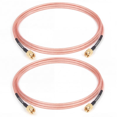 4ft SMA Male to SMA Male Coaxial Cable 2PCS, RG316 Flexible SMA Extension Antenna Cable for WiFi Antenna, Router