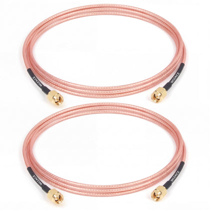 4ft SMA Male to SMA Male Coaxial Cable 2PCS, RG316 Flexible SMA Extension Antenna Cable for WiFi Antenna, Router