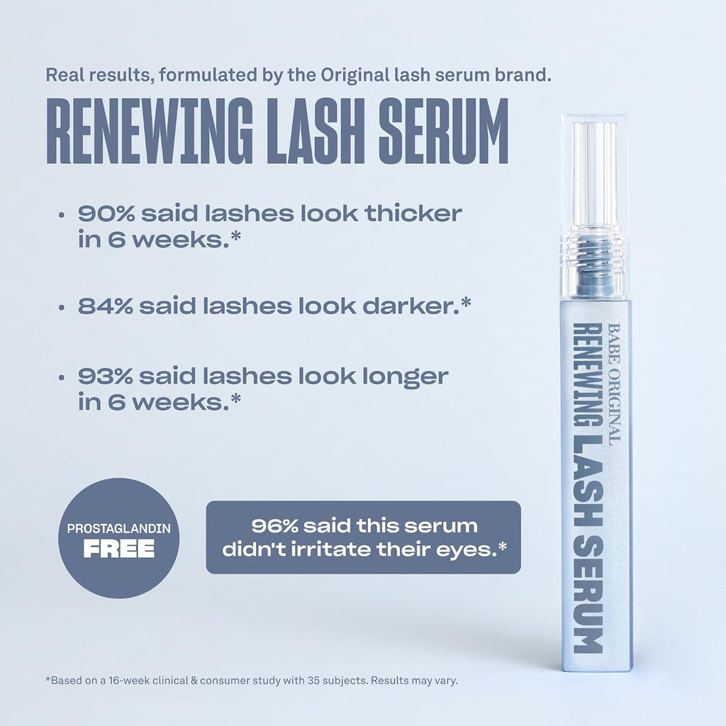 Renewing Lash Serum for Longer-Looking Lashes, Peptides | Prostaglandin-free, peptide-infused gentle lash serum for