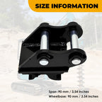 Agrovolcyn Mini Excavator Quick Hitch Coupler Compatible with 0.8-2.0 Ton