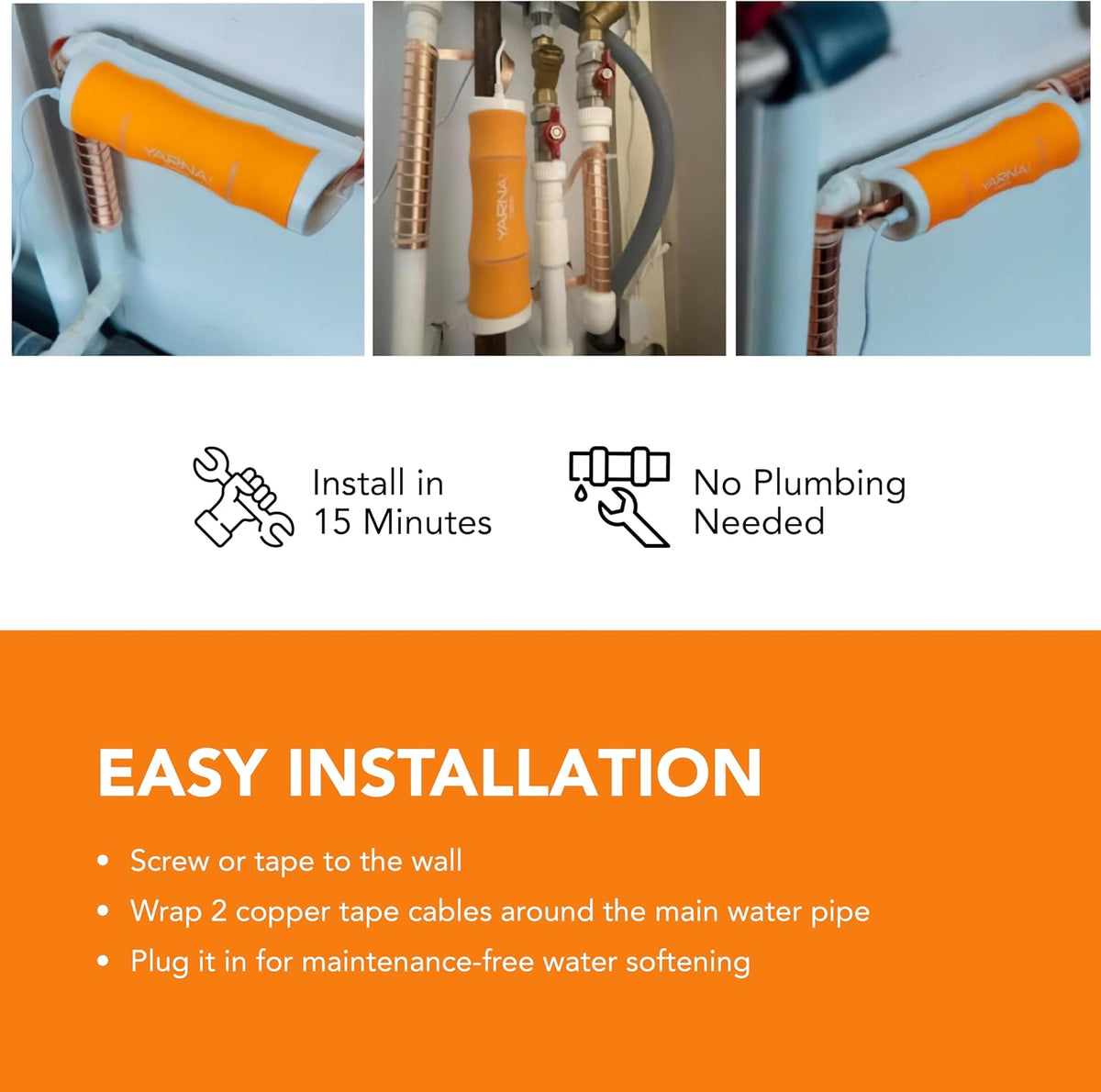 Electronic Water Descaler – No-Salt Softener, Pipes to 1" CWD24