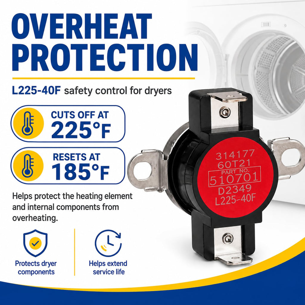 D510701 Dryer High Limit Thermostat Compatible with Speed Queen