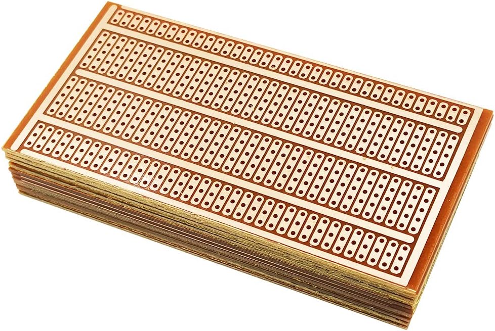 YUNGUI 50X100mm PCB Boards,12Pcs Copper Stripboards Prototype Perfboard for DIY Soldering Electronic Projects