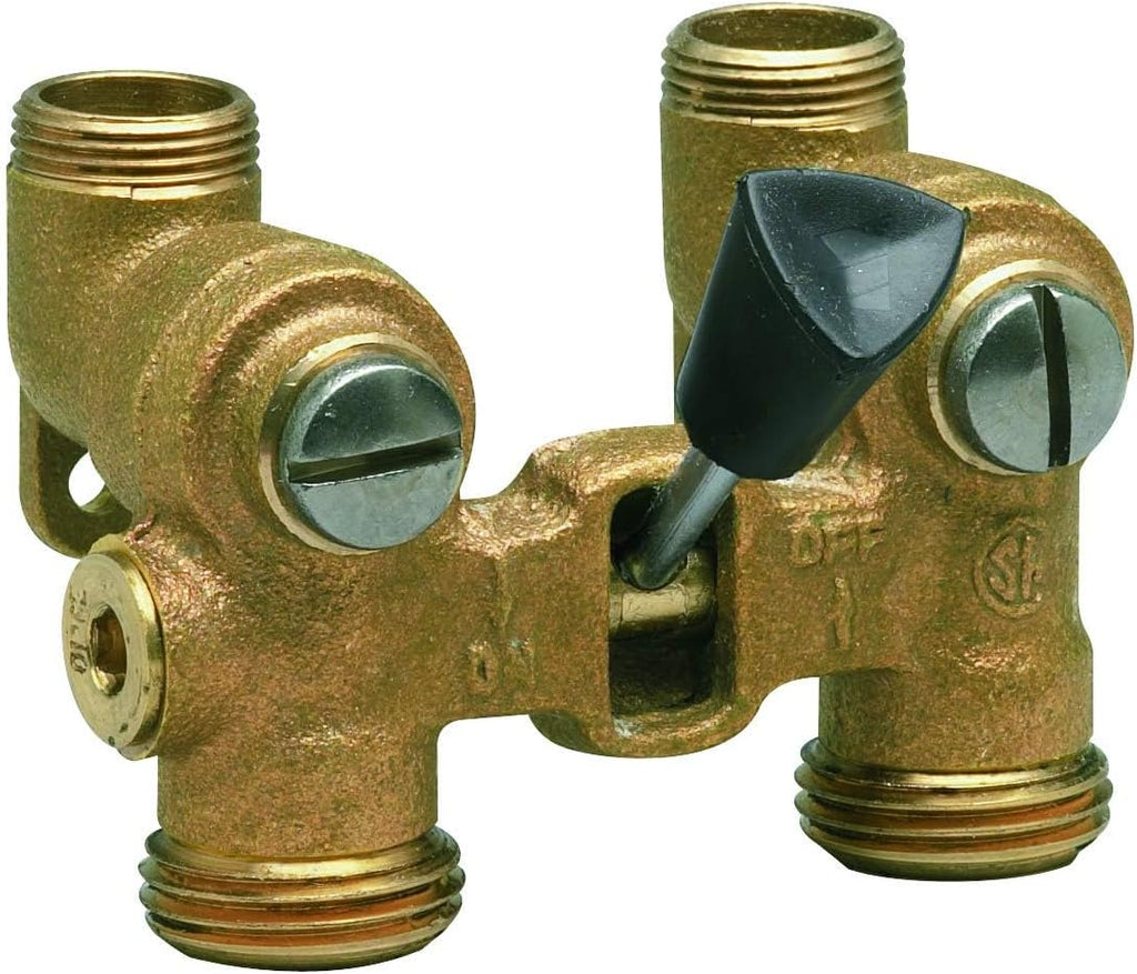 Watts Duo-Cloz 1/2" Brass Manual Washing Machine Shutoff Valve NPT/Solder