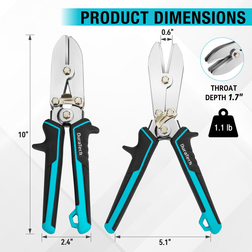 DURATECH 5-Blade Sheet Metal Crimper for HVAC Ductwork and Stove Pipes
