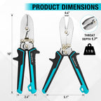 DURATECH 5-Blade Sheet Metal Crimper for HVAC Ductwork and Stove Pipes