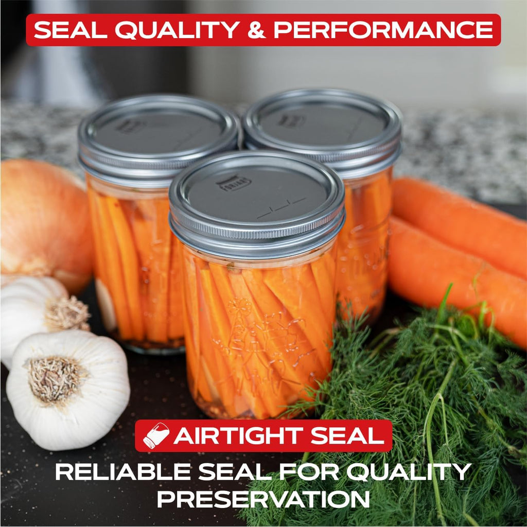 100 Regular Mouth. Canning Rings are made of stainless steel. 0.5 Inch Height, 100-Piece Set. Regular mouth mason jar