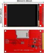 2pcs 2.8" SPI TFT LCD Display Touch Panel ILI9341 240x320 TFT LCD Touch Screen Shield 5V/3.3V STM32 Display Module SPI Serial with Touch Pen