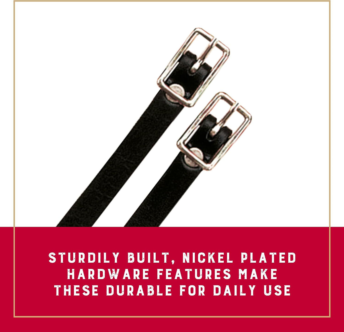 Bridle Leather English Spur Straps, Adjustable, 19"