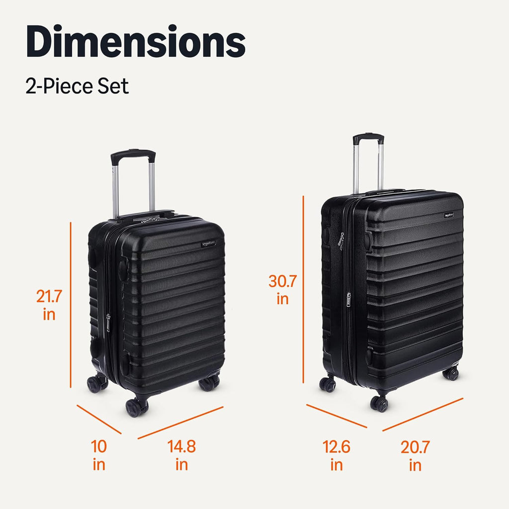 2-Piece Hardside Luggage Set (21" Carry-on, 30"), Expandable Suitcases with Spinner Wheels, Scratch-Resistant