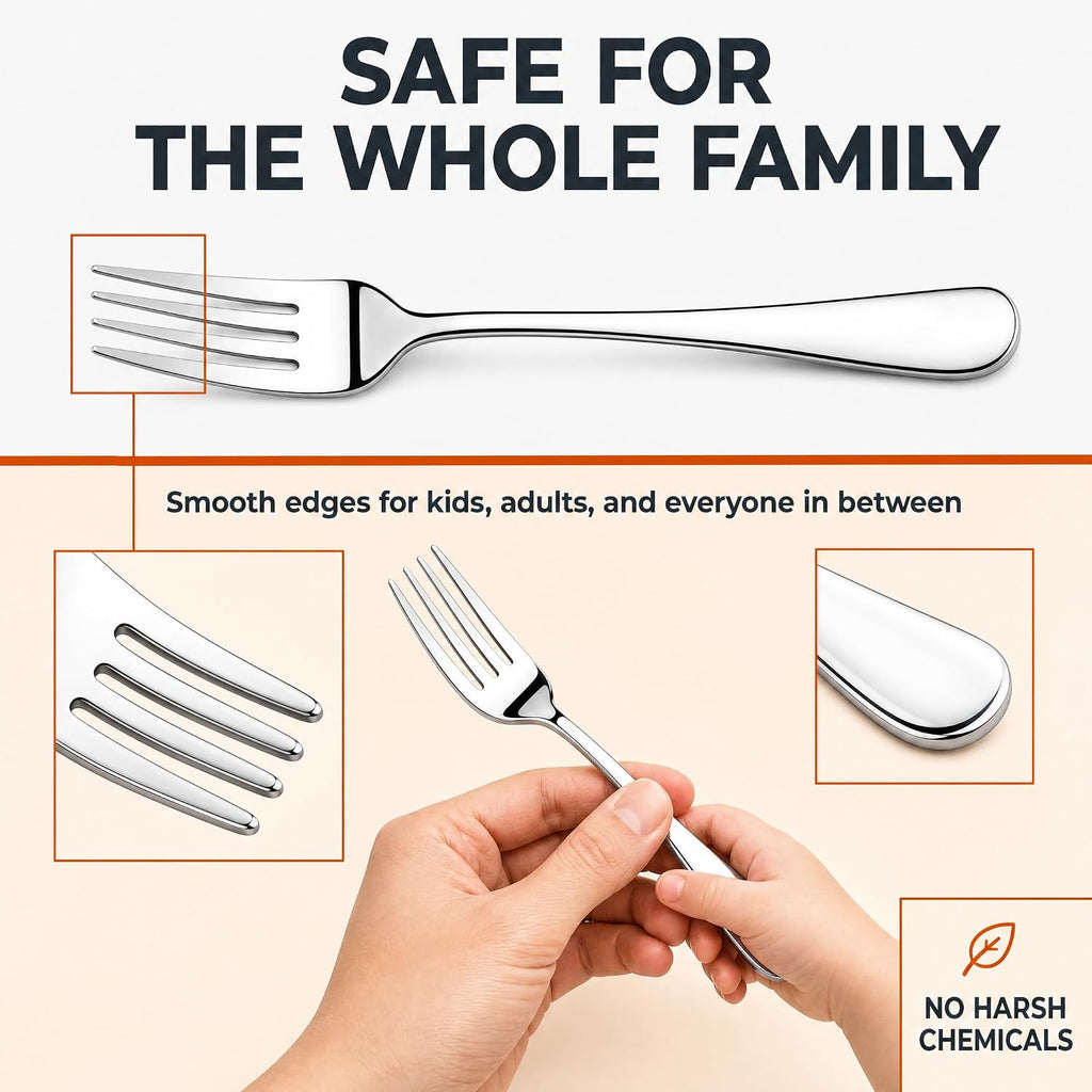 16 Pieces Dinner Forks Set,8" Fork,Stainless Steel Dinner Fork