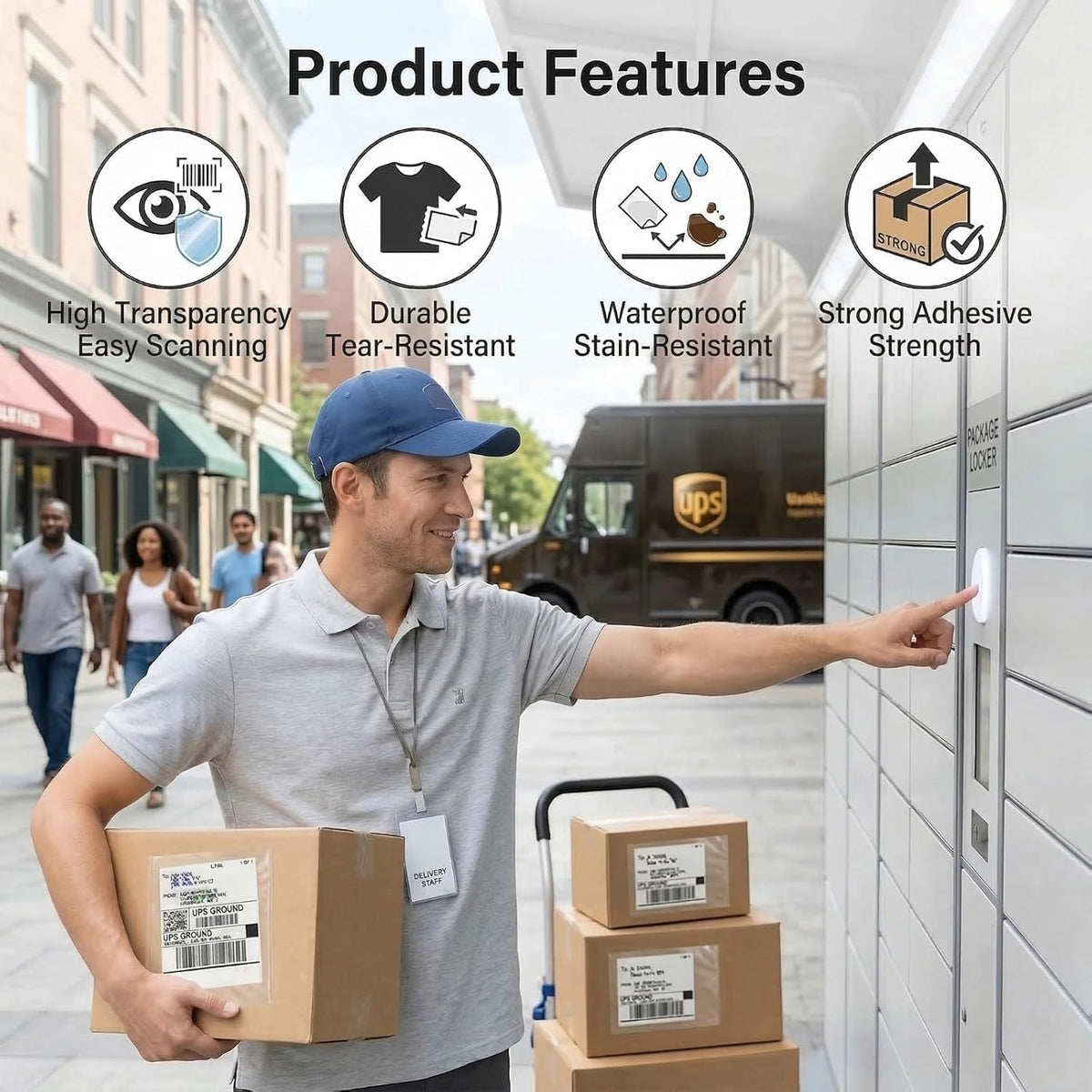 4.5" x 5.5" Clear Adhesive Top Loading Packing List/Shipping Label Envelopes (100 Pack)