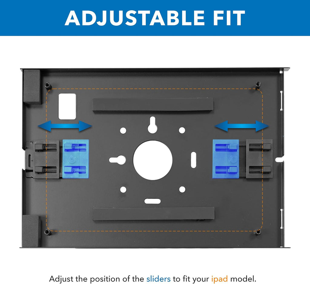 iPad Kiosk Stand, Anti-Theft Locking Countertop Enclosure & 360° Rotating Base, Retail POS & Check-in Stand for iPad