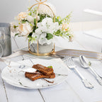 300PCS Silver Plastic Silverware, Vintage Disposable Utensils & Cutlery
