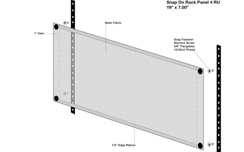 4U Ventilation Snap-On Rack Panel Blank Mount Panel Spacer Screen for Rack Cases 19-Inch Server Network Rack