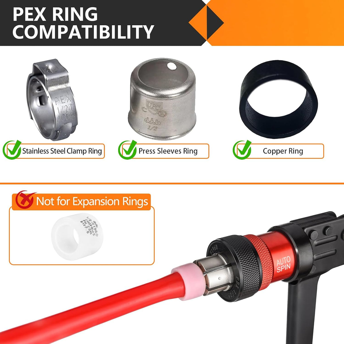 10PC HeSun PEX Fittings, 1" x 1" Pex Crimp Elbow(PEX1807062-10)