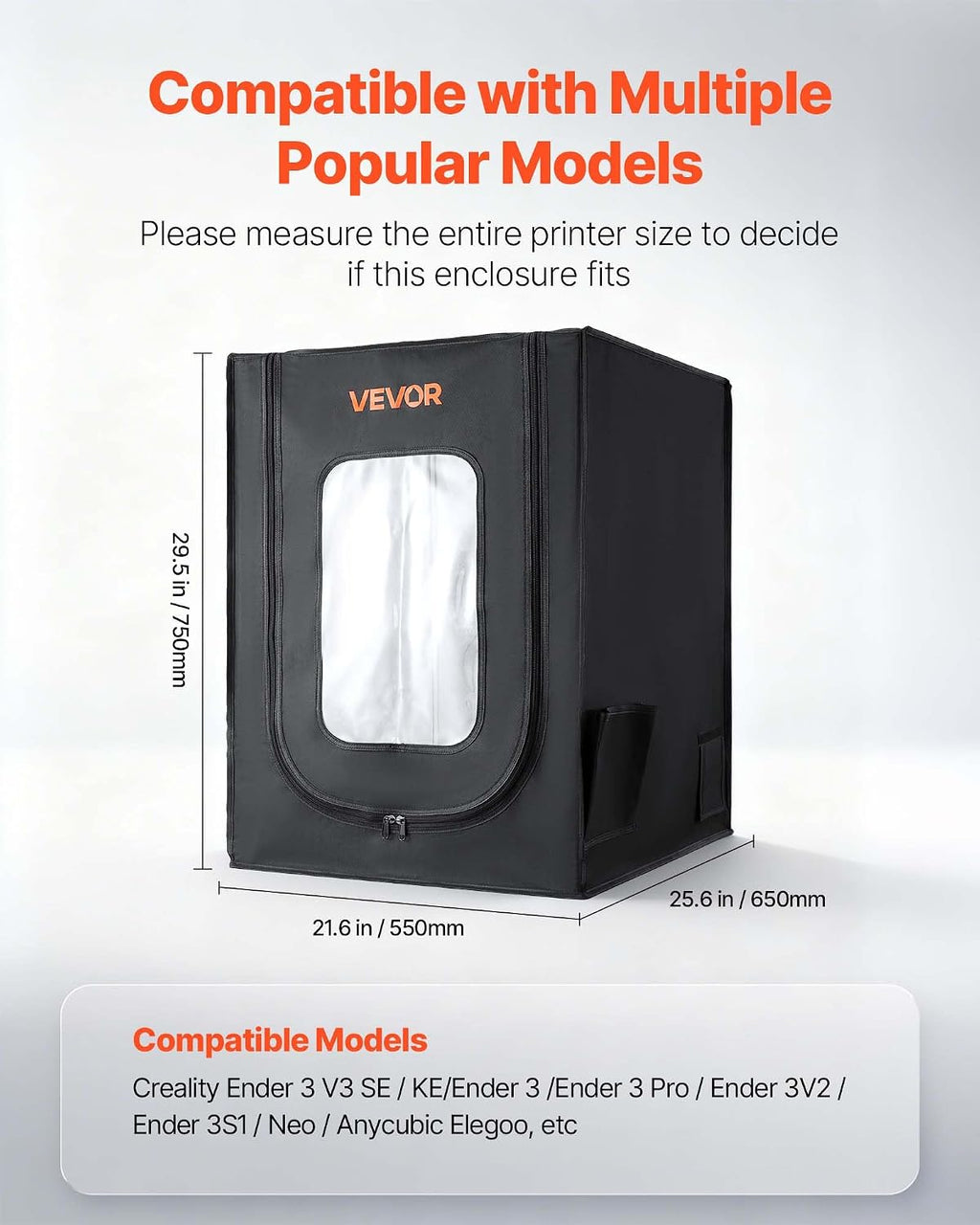 3D Printer Enclosure, Dustproof Waterproof Oxford Cloth 3D Printer Tent, Constant Temperature Protective Case with