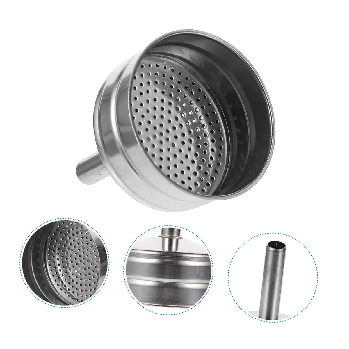 Stainless Steel Reusable Coffee Filter Cup for Moka Pots