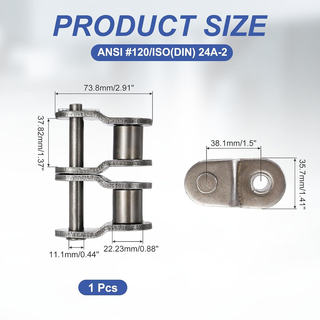 DTGN ANSI #120 Roller Chain Offset Half Link 38.1mm Pitch