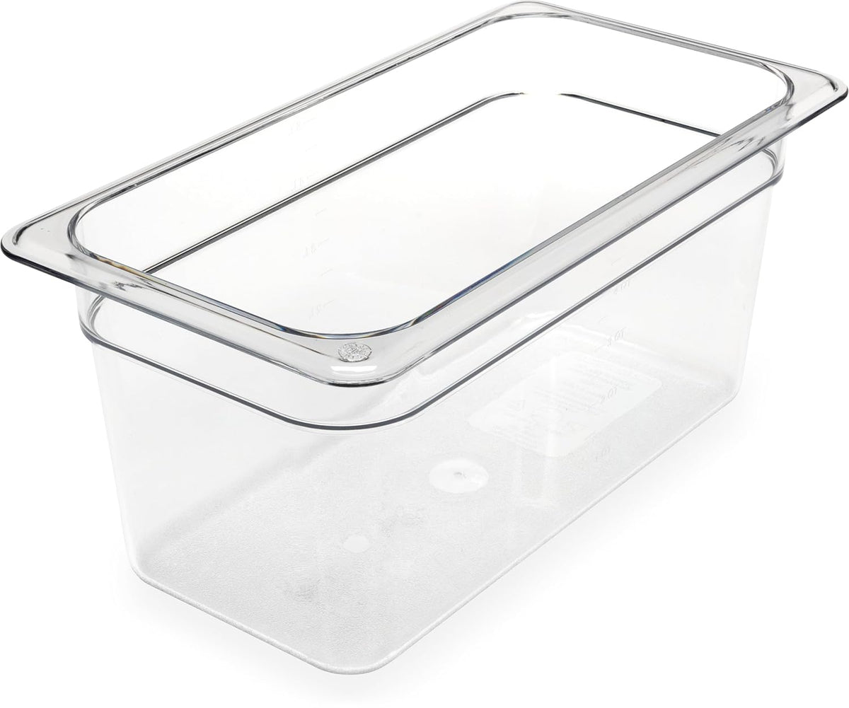 Carlisle StorPlus Polycarbonate Food Pan, 1/3 Size, 5.7 Qt, 1 Ct, Clear