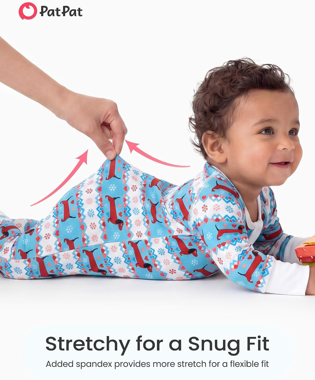Organic Cotton Baby Footie Pajamas with Two-Way Zipper & Mittens