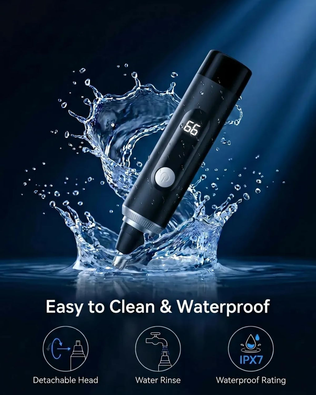 Nose Hair Trimmer for Men and Women,2026 Professional Painless IPX7 Waterproof Eyebrow & Facial Hair Trimmer,USB