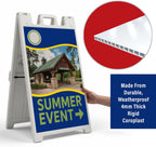 Custom A Frame Sign Insert 24x36 – Personalized Sandwich Board Sign Replacement, Full Color Coroplast, Waterproof