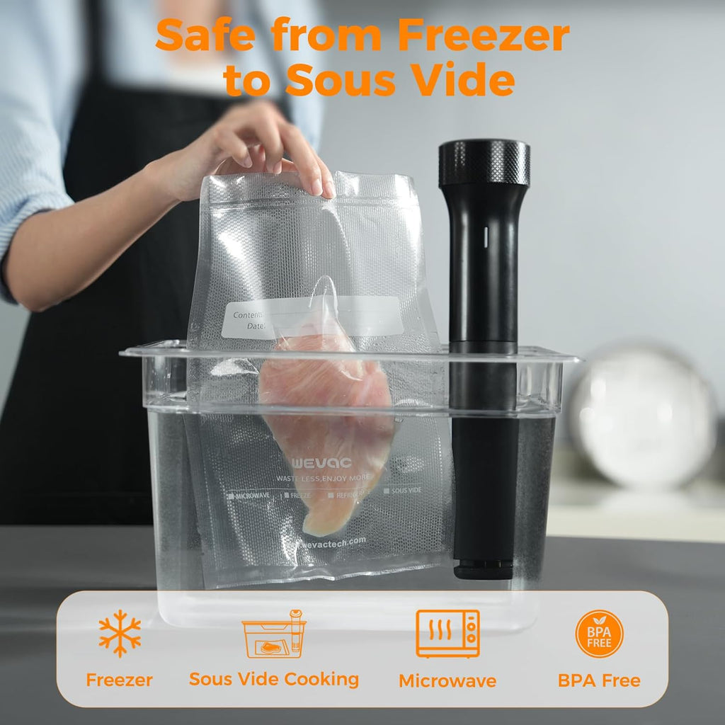 Vacuum Sealer Bags for Food 11x50 2 Rolls, Fit Food Saver Machines
