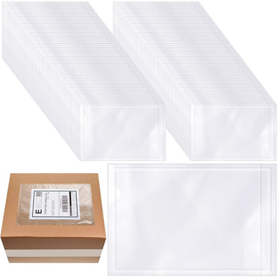 400 Pcs 9.5 x 12 in Clear Packing Slip Pouches Shipping Label Sleeves Adhesive Packing List Pockets Envelopes Mailing